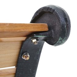 Parkbnk og havebnk - 2 personers lysebrun trbnk p 125 cm