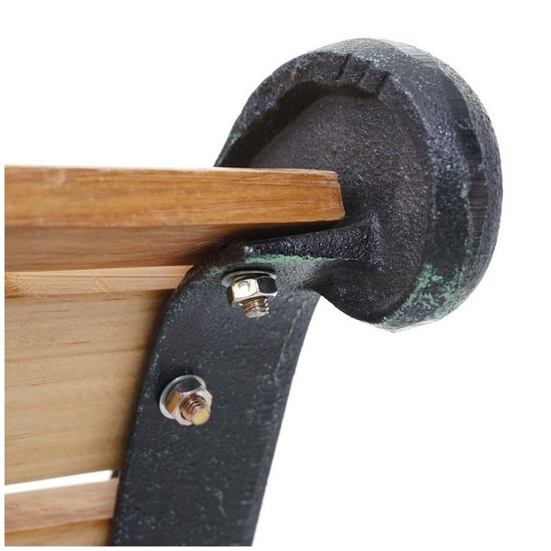 Parkbnk og havebnk - 2 personers lysebrun trbnk p 125 cm