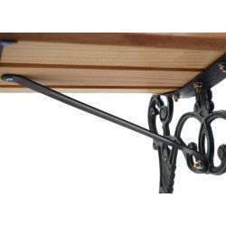 Parkbnk og havebnk - 2 personers lysebrun trbnk p 125 cm