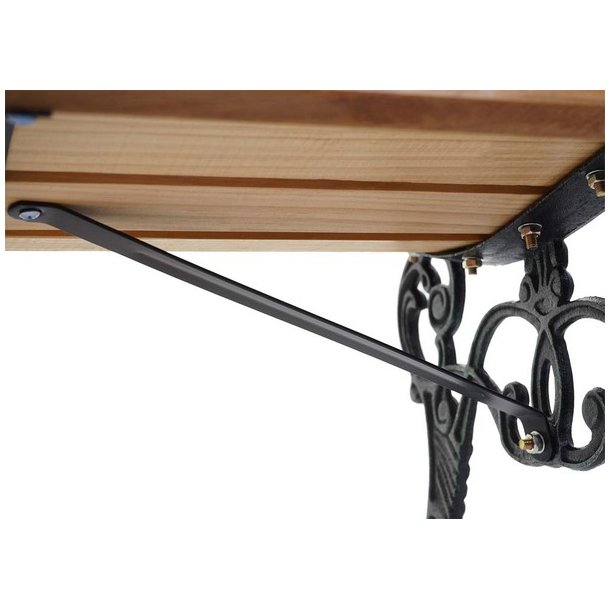 Parkbnk og havebnk - 2 personers lysebrun trbnk p 125 cm