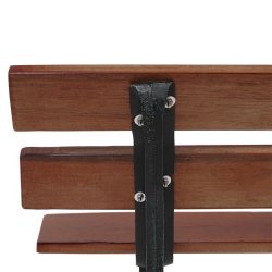 Havebnk - 2 personers brun parkbnk og trbnk p 125 cm