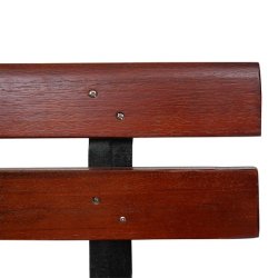 Havebnk - 2 personers brun parkbnk og trbnk p 125 cm