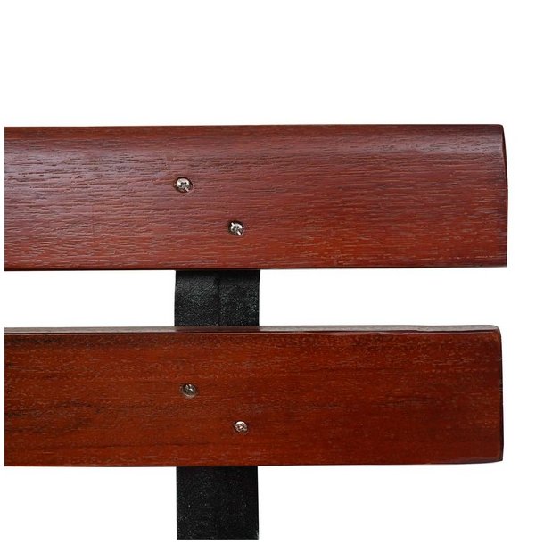 Havebnk - 2 personers brun parkbnk og trbnk p 125 cm