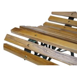 Parkbnk og havebnk - 2 personers lysebrun trbnk p 122 cm