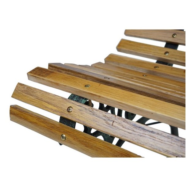 Parkbnk og havebnk - 2 personers lysebrun trbnk p 122 cm