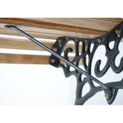 Parkbnk og havebnk - 2 personers lysebrun trbnk p 122 cm