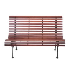 Parkb�nk og haveb�nk - 2 personers brun tr�b�nk p� 122 cm