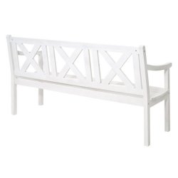 Havebnk og parkbnk - 3 personers 160 cm trbnk - hvid