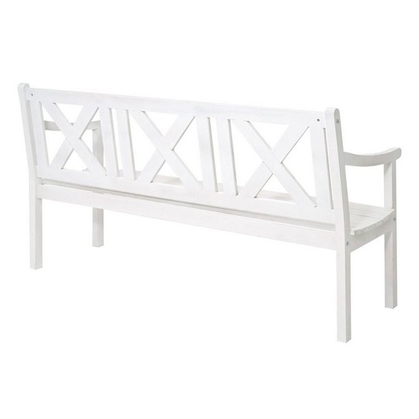 Havebnk og parkbnk - 3 personers 160 cm trbnk - hvid