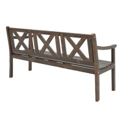 Havebnk og parkbnk - 3 personers 160 cm trbnk - mrkebrun