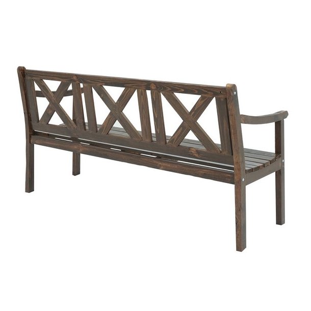 Havebnk og parkbnk - 3 personers 160 cm trbnk - mrkebrun