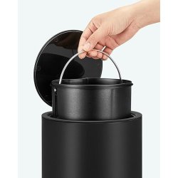 Pedalspand 3L - skraldespand med soft-close l�g - sort metal