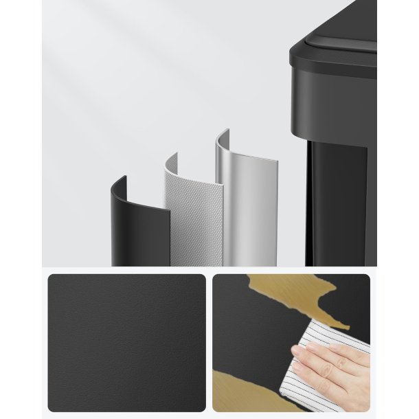 Pedal skraldespand - pedalspand med lg - 30L (2x15L) - sort