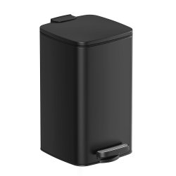 Pedalspand 8L - skraldespand med soft-close l�g - sort st�l