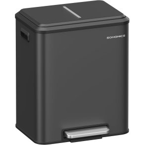 Pedal skraldespand - pedalspand med l�g - 30L (2x15L) - sort