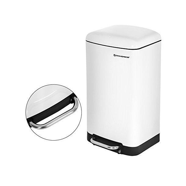 Pedalspand - skraldespand med soft close l�g - 30L hvid