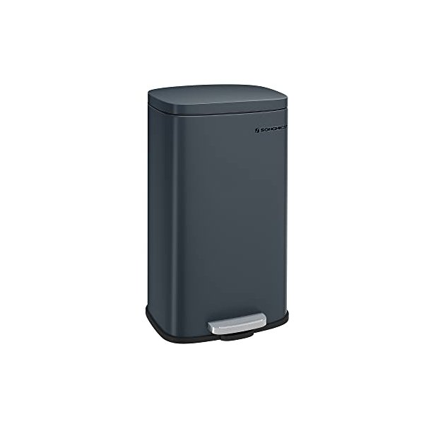 Skraldespand - pedalspand med soft close l�g - 30L m�rkegr�