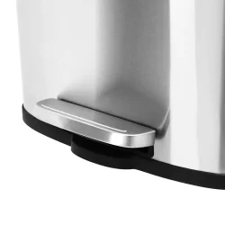 Skraldespand - pedalspand med soft close l�g - 30L s�lv