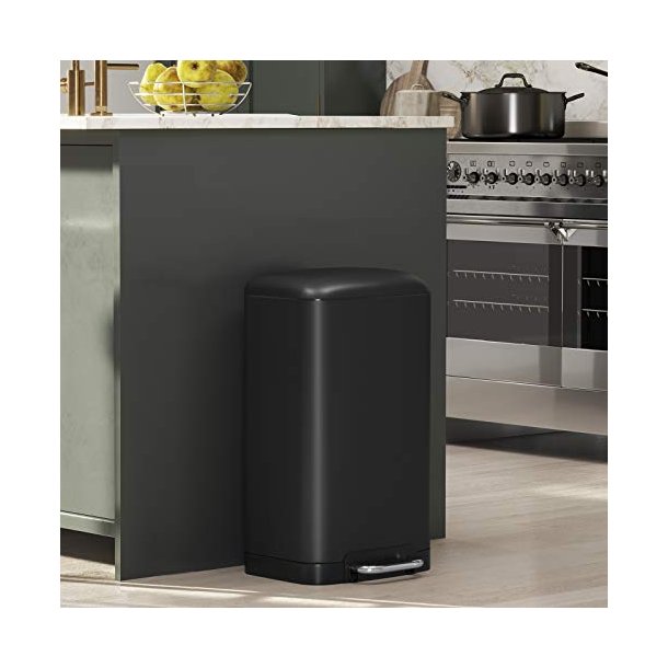 Pedalspand - skraldespand med soft close l�g - 30L sort