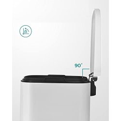 Skraldespand - pedalspand med soft close l�g - 50L hvid