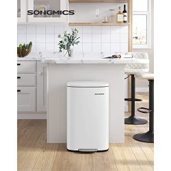 Skraldespand - pedalspand med soft close l�g - 50L hvid