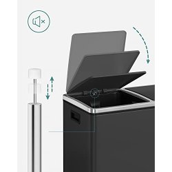 Skraldespand - pedalspand med soft close l�g - 2x24L sort