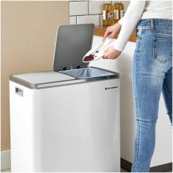 Skraldespand - pedalspand med soft close l�g - 2x30L hvid