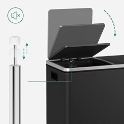 Skraldespand - pedalspand med soft close l�g - 2x30L sort