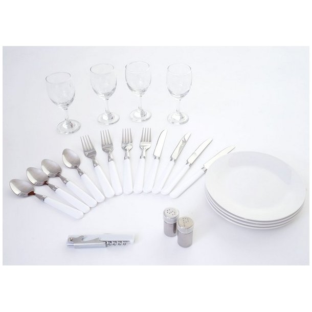 Picnickurv til 4 personer - picnic st i flet med termo kleskab