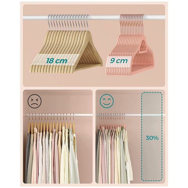 T�jb�jler - b�jler i velour med skridsikker buksestang - 30 stk