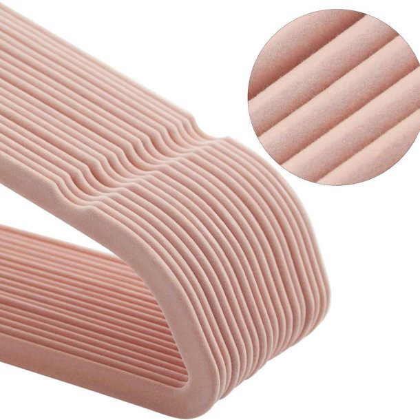 T�jb�jler i velour med skridsikker buksestang - 50 stk pink