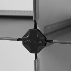 Skoskab i plast - rektangul�rt opbevaringsskab med 10 rum - gr�