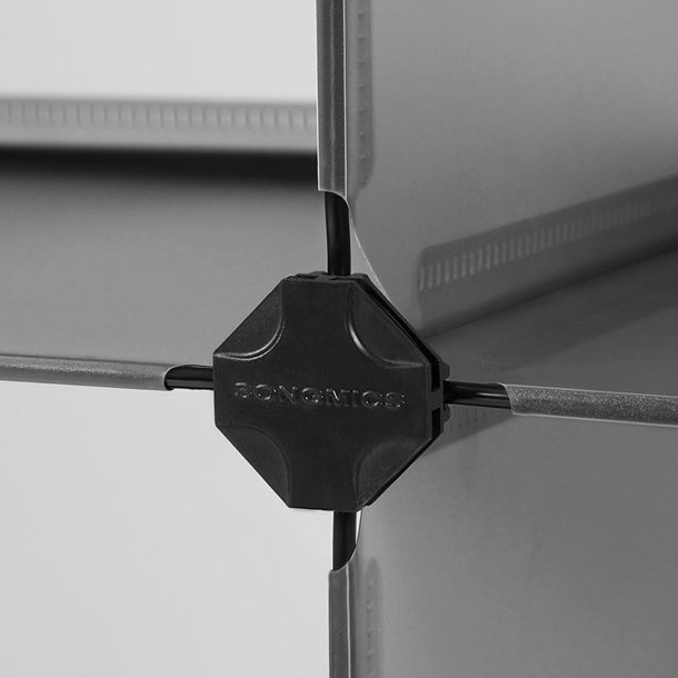 Skoskab i plast - rektangul�rt opbevaringsskab med 10 rum - gr�