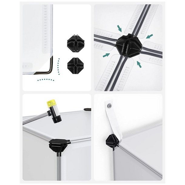 Opbevaringsskab - kubisk skab i plastik - plastikskab med 16 rum