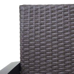 Haveb�nk og hyndeboks - gr�meleret polyrattan med creme hynde