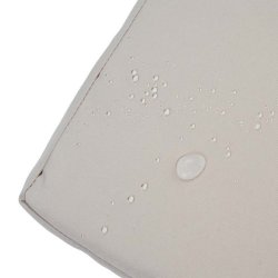 Havebnk og hyndeboks - sort polyrattan med beige hynde - 2 personer