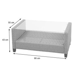 Havem�bels�t - gr�brune polyrattan havem�bler med gr�brune hynder