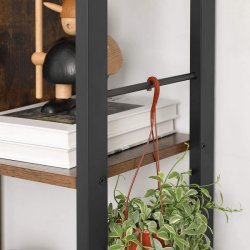 Reol - bogreol i industriel stil - rustik brun 155 x 74 x 30