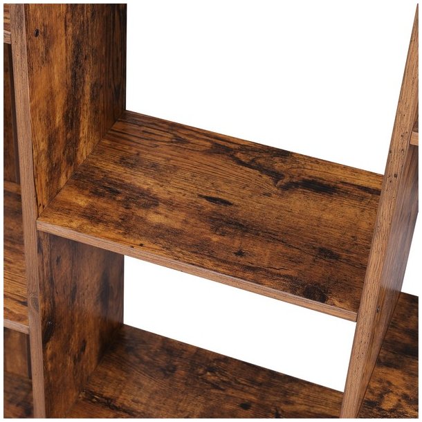 Reol - bogreol i industrielt design - rustik brun 140 x 86 x 25