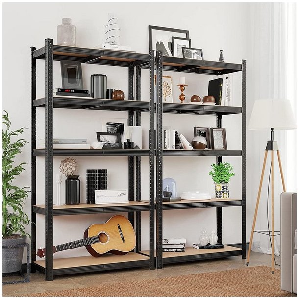 St�lreol - lagerreol - sort og brun reol 180 x 90 x 40