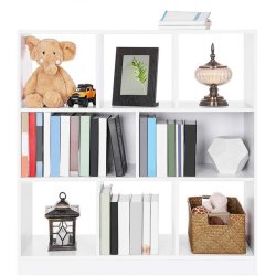 Bogreol - fritstende rumdeler i tr - hvid 98 x 30 x 100