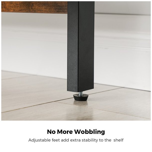 Reol - stigereol i industrielt design - rustik brun 138 x 56 x 34