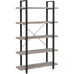 Reol - stuereol i industrielt design - gr� beige 177,5 x 105 x 33,5