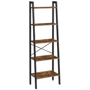 Reol - stigereol i industrielt design - rustik brun 172 x 56 x 34