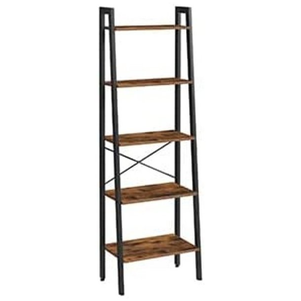 Reol - stigereol i industrielt design - rustik brun 172 x 56 x 34