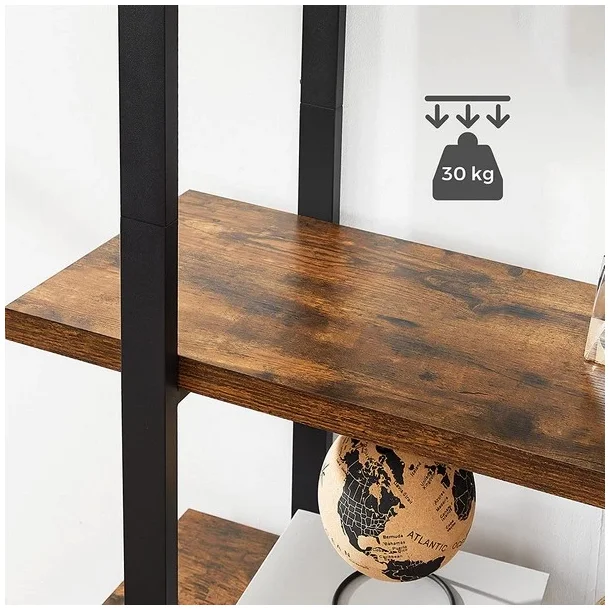 Reol - stuereol i industrielt design - rustik brun 177,5 x 105