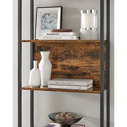 Bogreol med 6 hylder - stuereol - rustik brun 60 x 24 x 186