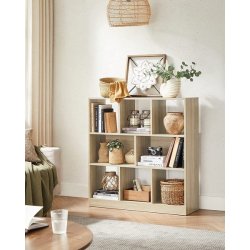 Rumdeler - fritst�ende bogreol - eg brun reol 97,5x30x100