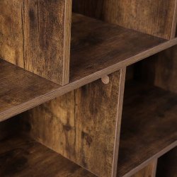 Reol - rumdeler - fritst�ende bogreol - rustik brun 100 x 97,5