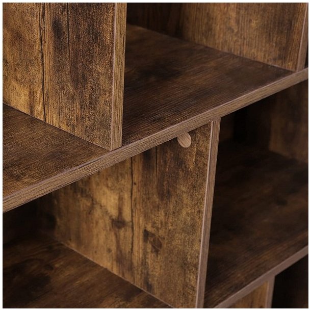 Reol - rumdeler - fritst�ende bogreol - rustik brun 100 x 97,5